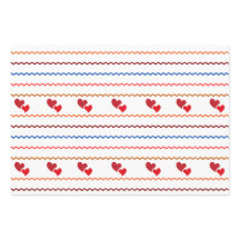 Hart en Lijnen Verpakking Papier Flat Sheet Set va