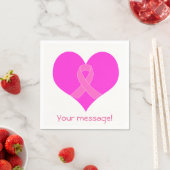 Hart en lint Borstkanker Charity Design Servetten (Insitu)