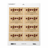 Hart en peperkoek label (Full Sheet)