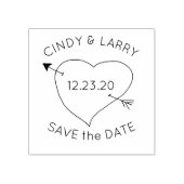 Hart en Pijl Save the Date Cute Trouwstempel Rubberstempel (Afrduk)