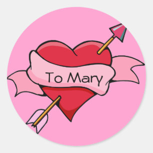 hart en pijl Stickers