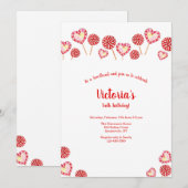 Hart en Pinwheels Snoep Birthday Kaart (Voorkant / Achterkant)