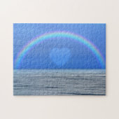 Hart en Regenboog over de Oceaan Puzzel Legpuzzel (Horizontaal)