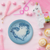 Hart- en rivierriemen papieren bordje (Feest)