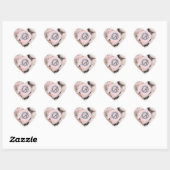 HART EN ROZE ROZEN, Sticker, Glanzend, Groot, Sticker (Vel)