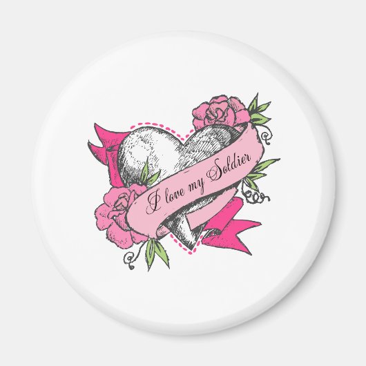 Hart en Rozen Magneet (Voorkant)