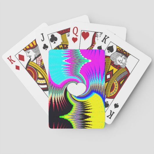 Hart en spiraal pokerkaarten (Achterkant)