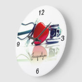 Hart en stethoscoop grote klok (Hoek)