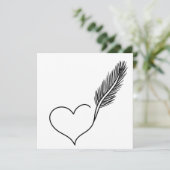 Hart en Veer Blank (Staand voorkant)