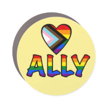 Hart en Vooruitgang Pride Ally Car Magnet