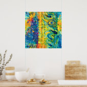 Hart en ziel: Abstract minimalistisch Poster (Keuken)