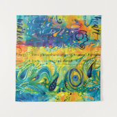 Hart en ziel: Abstract minimalistisch Wandkleed (Voorkant (horizontaal))