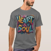 Hart en ziel grafisch T-shirt (Voorkant)