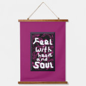 Hart en Ziel Hout Overgoten Wandtapijt Hangend Wandkleed (Voorkant)