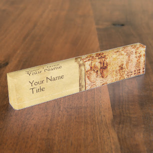 Hart en zijn bloedvaten, medisch perkament naambordje