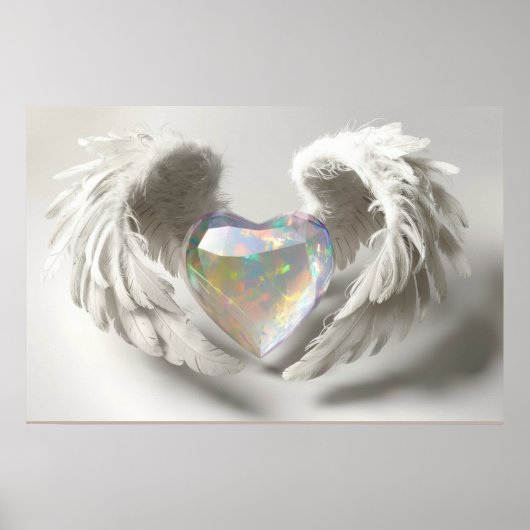 *~*~ Hart Engel Vleugels AP78 Crystal Opal Poster (Voorkant)