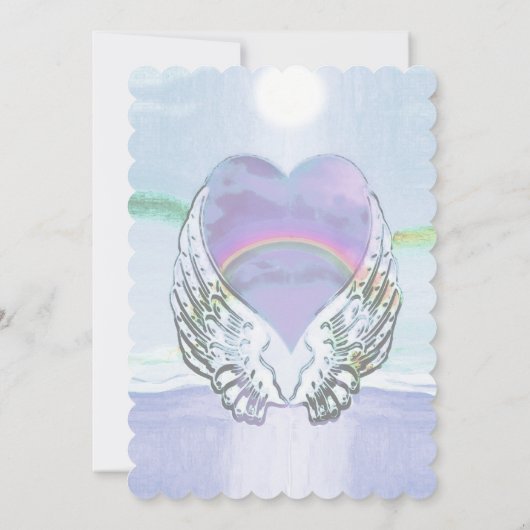 Hart, engelenvleugels & oceaan kaart (Achterkant)