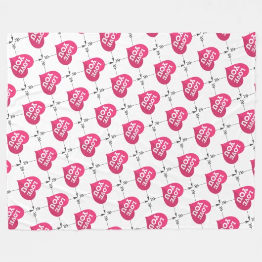 hart fleece deken (Voorkant (Horizontaal))