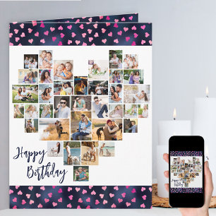Hart Foto Collage 36 Pic Love Hearts Birthday Kaart