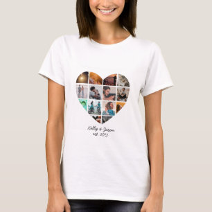 Hart Foto Collage Love Couple Family T-shirt