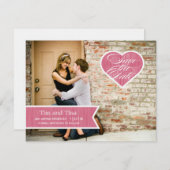 Hart | Foto Opslaan Datum bekendmaking Save The Date (Voorkant / Achterkant)