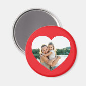 Hart Foto Rood Magneet (Voorkant / Achterkant)