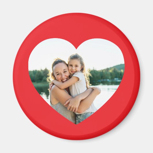 Hart Foto Rood Magneet (Voorkant)