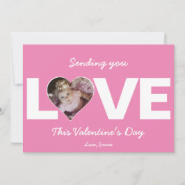 Hart Foto Valentijn Gezegend met Liefde Feestdagenkaart