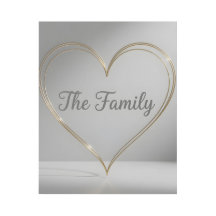 Hart Fotocollage Canvas, Elegant Gouden Schrift
