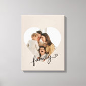 Hart Fotofamilie Uitgerekt Canvas Print (Voorkant)