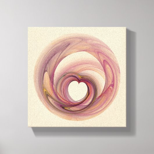 Hart Fractal Canvas Afdruk (Voorkant)