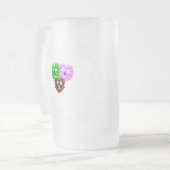 Hart Fuzzies Grote Frosted Glass Mok (Voorkant links)