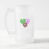 Hart Fuzzies Grote Frosted Glass Mok (Links)