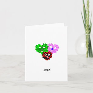 Hart Fuzzies Kleine Verticale Wenskaart Kaart