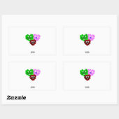 Hart Fuzzies Rechthoek Sticker (Vel)