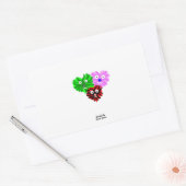 Hart Fuzzies Rechthoek Sticker (Envelop)