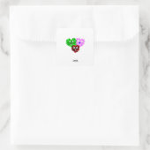 Hart Fuzzies Vierkante Sticker (Tas)