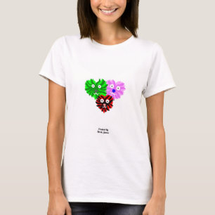Hart Fuzzies Vrouwen Wit Basic T Shirt