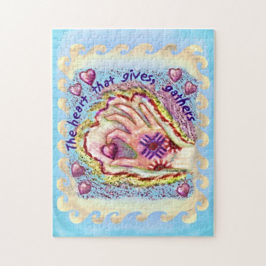 Hart Geeft Christelijke puzzel (Verticaal)