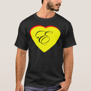 Hart Geel Rood E Huwelijksuitnodiging Het MUSEUM Z T-shirt