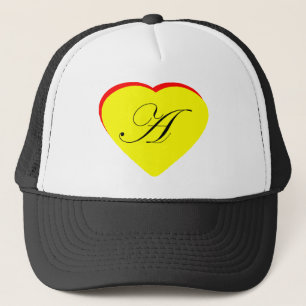 Hart Geel Rood Een bruiloft Uitnodiging Het MUSEUM Trucker Pet