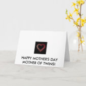 HART, GELUKKIGE MOEDER'S MOEDER VAN EEN TWEELING! KAART (Gele Bloem)