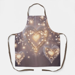 Hart gevuld met licht schort