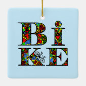 Hart Gevulde Fietstekst Keramisch Ornament (Achterkant)