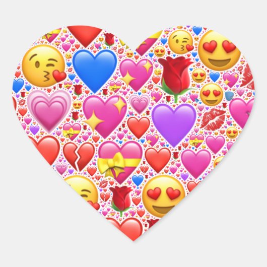 Hart gezichten stickers (Voorkant)