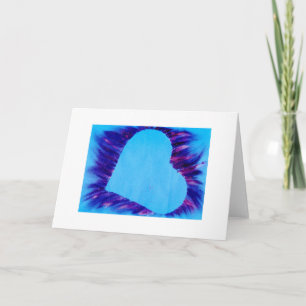 Hart glans blauw2 kaart