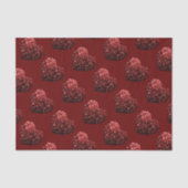 Hart glitter speurt patroon donkerrode Valentijnse Tissuepapier (Voorkant)