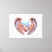 *~* Hart Gloeiende Engel Vleugels AP78 Opal Canvas Afdruk (Voorkant)