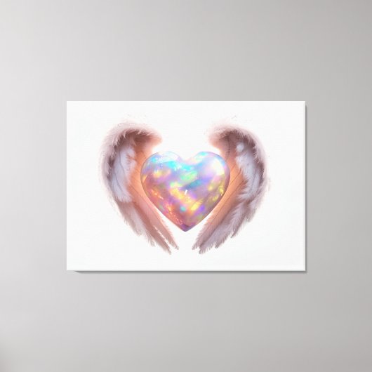 *~* Hart Gloeiende Engel Vleugels AP78 Opal Canvas Afdruk (Voorkant)