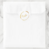 hart gouden bruid sticker (Tas)